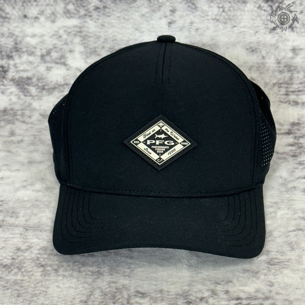NWT Columbia PFG Elite‎ 3D Stretch Snap Back Hat Black Unisex O/S MSRP $35